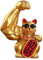 LOVIVER Gold Winkekatze, China Deko Glücksbringer Glückskatze Maneki Neko Lucky Cat Figur Sammlerfiguren Ornament für Wohnkultur Auto Laden Geschäfte Hotel - Richtiger Raub