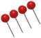 cabilock 100Pcs Karte Push- Pins Karte Tacks Runde Ball Kopf Tacks Edelstahl Nadel Punkte Thumb Tacks für Hängen Bilder Poster Dokumente Rot