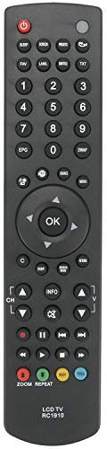 AULCMEET RC1910 Telecomando sostitutivo compatibile con Toshiba 32W1334DB Luxor LX329152 Digihome 32914LCDDVD Sharp LC-32SH130K LC-40SH340K Techwood 4K OLED TV
