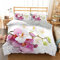 LLSZAHD BettwäSche 135x200 Rosa Orchidee Weiche Und Angenehme Schlafkomfort 100% Mikrofaser BettwäSche-Sets -1 Bettbezug 135x200 cm + 1 KissenbezüGe 80 X 80 cm