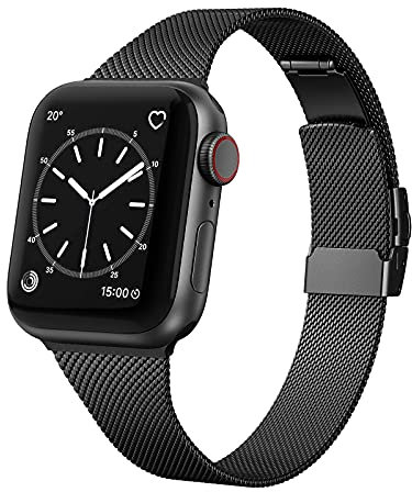 Tuocal Compatibile con Cinturino Apple Watch 42mm (Series 10) 41mm 40mm 38mm,Cinturino di Ricambio in Metallo Sottile Acciaio Inossidabile per iWatch Series 10 9 8 7 6 5 4 3 2 1 SE Sport Edition Donna