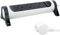 LEGRAND, Drehbare Steckdosenleiste, 3-fach Steckdose, Mehrfachsteckdose, Wand- oder Tischmontage, LED-Ein/Aus-Schalter, 3m Kabel, Ultraweiß/Dunkelgrau, 694535