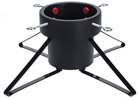 Spetebo Weihnachtsbaumständer aus Metall - groß/schwarz - für Bäume bis 250 cm Höhe Christbaumständer Baumständer
