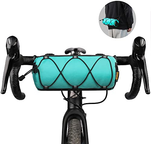 Rhinowalk Fahrrad Lenkertasche Vordertasche Fahrradtasche Aufbewahrungstasche mit Schultergurt für Rennrad Mountainbike Radfahren Reisen (Eisblau)