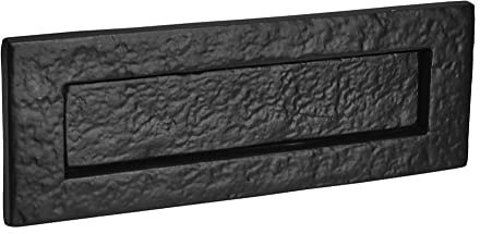Old Hill Ironworks 260mm x 90mm Antique Traditional Rectangular Letter Plate - Black