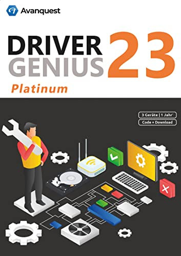 Driver Genius 23 Platinum - immer aktuelle Treiber für den PC - 1 Jahr / 3 PC *DEUTSCH* (ProduktKeyCard) - PKC