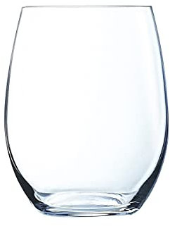 COUZON - Gobelet forme haute - Lot de 6 - Lys - Krysta, Contenance 36 cl, Dimensions : H10.2 cm x Diamètre 6.3 cm - Transparent