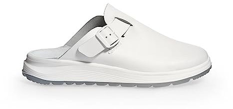 ABEBA 87050 - Unisex Schuhe - ACTIVE Slipper SRC - Glattes Design - EU 40 - Weiß - Futtermaterial: Wildleder