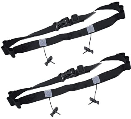 HOUSON 2 Stück Laufgürtel,Triathlon Startnummernband Startnummerngürtel Reflektierend Triathlon Gürtel mit 6 Halter für Marathon Laufen Radfahren