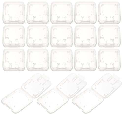 UKCOCO 24Pcs Card Case Holder - Memory Card Storage Box Transparent Memory Card Case Individual Sd Card Case Plastic for SD TF Cards