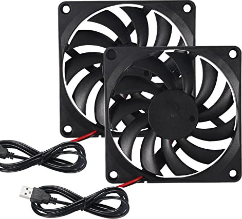 2Pcs 8010 DC 5V Lüfter 3D Drucker 80x80x10mm Bürstenlos 80MM Kugellager für PC CPU Computer Gehäuse Kühler - USB