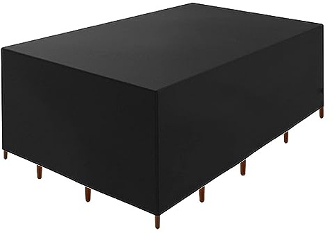 Jianghu Art 90x90x90cm Wasserfeste Robuste Terrassenmöbel-Abdeckungen, Abdeckung GartenmöBel Winterfest, Reißfeste Outdoor 600D strapazierfähige Terrassentischabdeckungen aus Stoff