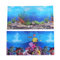 minkissy Fisch Tank Hintergrund Poster Klebstoff Aufkleber Lebensechte 3D Unterwasser Aquarium Wandkunst