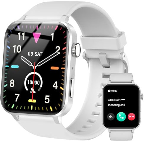 IOWODO Smartwatch Uomo Donna,Orologio Fitness con Chiamate,1.91 Smart Watch Monitor del SpO2/ Sonno,24H Cardiofrequenzimetro,100 modalità Sportive,Fitness Tracker per Android iOS