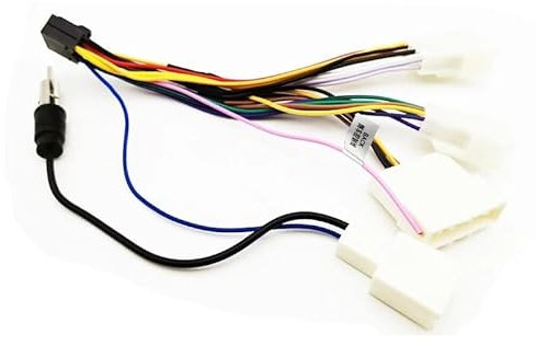 JCAKES 16-poliger Koaxial-Kabelbaum, RCA-Stecker, Auto-Audio-Head-Unit-Kabel-Adapter, fr Toyota, Corolla, Yaris, RAV4, Camry, Hilux