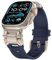 WINGLE Compatible for Apple Watch Ultra 2 Strap,49mm 46mm 45mm 44mm 42mm(series 3) Durable Silicone Rubber Sport Straps for Apple Watch Ultra 2/Ultra/Series 10 9 8 SE 7 6 5 4 3 2 1, Titanium/Navy Blue