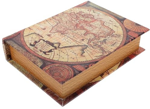 Cabilock Boîte coffre-fort à livres caché livre coffre au trésor cartons livres boite rangement décoration de bureau décor vintage décoration d'étagère faux livres anciens Ménage décorer