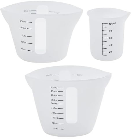 Silikon-Messbecher-Set, Epoxidharz-Messbecher, Silikon-Messbecher, geeignet für Gussformen, Küche (3-teilig)