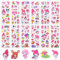 Kawaii Sticker Kinder-12 Blätt Kuromi Sticker Vinyl 3D Anime Puffy Aufkleber Mädchen Wasserfest Geschwollen Sticker Deko Set Mitgebsel Kindergeburtstag Geschenk für Laptop Skateboard Scrapbook Bottle