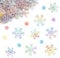 BETESSIN Schneeflocken Deko Bunt - 120 Stück Schneeflocken Konfetti aus Papier - Weihnachtsdeko Tisch - Streudeko Weihnachten Basteln - Tischdeko für Winter und Weihnachten