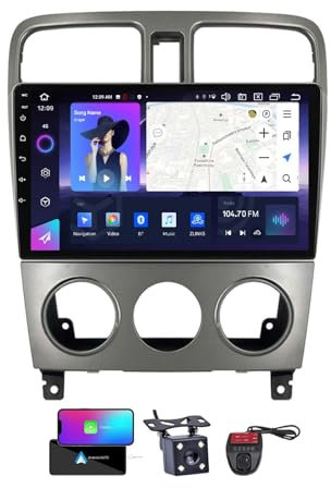 ZZPHKK Android 13 Autoradio mit Navi für Subaru Forester SG 2002-2008丨9 Zoll Doppel Din Auto Radio Touch Display mit Carplay Android Auto/Bluetooth 5.0/FM RDS DAB+/Lenkradsteuerung/DSP(NF-7)