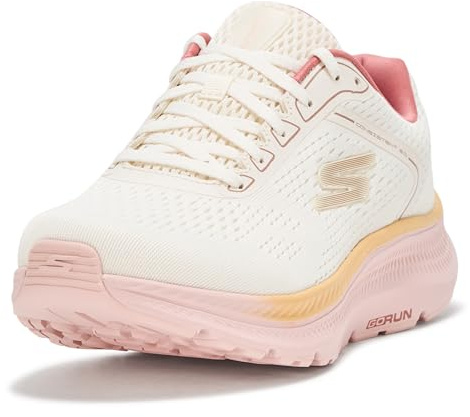 Skechers Damen Go Run Consistent 2.0 Mile Sneaker, Natur/Rosa, 36.5 EU