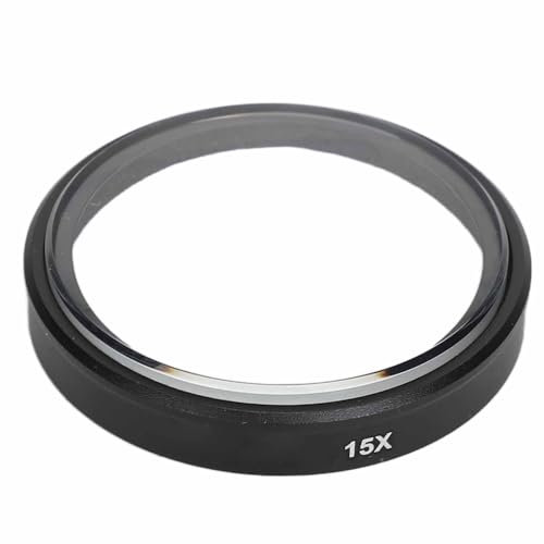 Filtre Macro Gros Plan pour Action 3 4, Filtre Macro Grossissement 15X avec Boîte de Rangement D'Objectif, Revêtement HD Optique Cadre Mince Anti-Huile Accessoire de Caméra