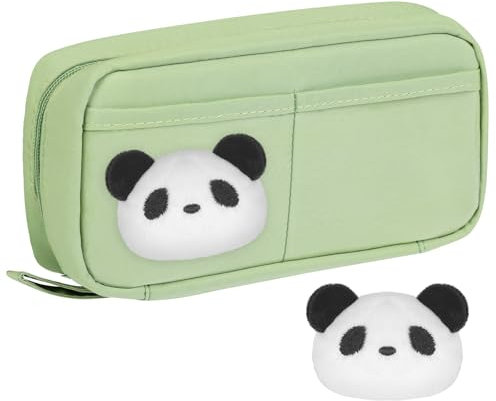 OFFCUP Federmäppchen Panda Mäppchen Große Kapazität, Pencil Case Teenager Stiftetasche Tragbare Schreibwaren Tasche, Federtaschen Schlampermäppchen mit Reißverschluss Federmappe für Schule Büro