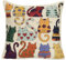 Kissenbezug Gobelin Funny Kätzchen Kissenhülle Deko Sofakissen Jacquard