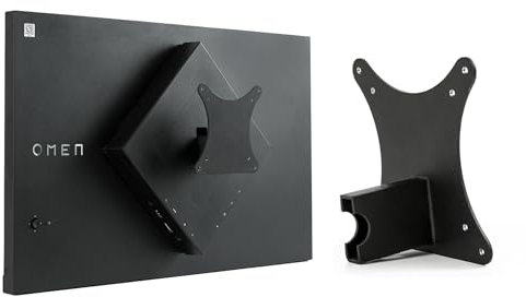 Monitorarm/Halterung, VESA-Halterung, Adapter, kompatibel mit HP Omen Gaming-Monitor (25i), VESA 75 x 75 mm, 100 x 100 mm, 75 x 75 mm, Schwarz