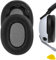 Geekria QuicFit Replacement Ear Pads for Sony INZONE H7 (WH-G700), INZONE H9 (WH-G900N) Headphones Ear Cushions, Repair Parts (Black)