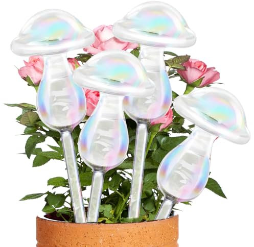 4 Pezzi globi di irrigazione per piante, Globi d'irrigazione per Piante a Forma di Fungo, Automatico Irrigatore Funghi,sistema di irrigazione automatico per piante e fiori per Piante in Vaso