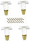 Lurrose Pieds de Meuble en Acrylique Transparent 4 Pcs Pieds de de Remplacement Solide pour Bureaux Lits Style Européen