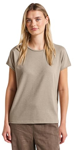 Street One Damen Shirt mit Glitzerstreifen