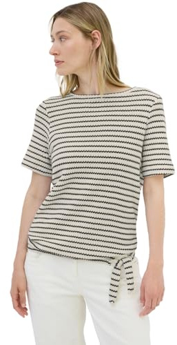 Damen Gestreiftes Ajour T-Shirt