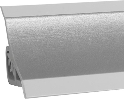 HOLZBRINK Küchenabschlussleiste Küchenleiste PVC Alu satin Wandabschlussleiste Arbeitsplatten 23x23mm 2 m