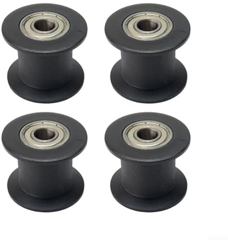 Set mit 4 Nylon-Rudergerät-Riemenführungsrollen mit 6000ZZ Kugellagern, entworfen für den Einsatz mit Ruder- und Bauchtrainingsgeräten, Außendurchmesser 44 mm