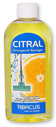 ABACUS® Orangenreiniger, Orangenölreiniger – Orange-Reiniger mit Orangenöl & Orangenduft – Fleckenentferner & Fettlöser löst Harz, Klebereste, Schmieröl, Tinte – Orangenreiniger 500 ml (4029)