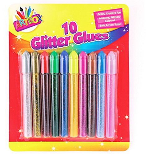 ArtBox 10 Glitter Glues Pens (One Size) (Multicoloured)