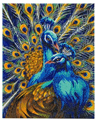 CAK-JB1: Blue Rapsody Peacocks Framed Crystal Art Kit 40 x 50cm (Large)