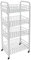 Vetrineinrete® Carrello in Metallo da Bagno portaoggetti con Tre o Quattro Ripiani scaffale Organizer Porta Oggetti con Ruote carrellino con rotelle (4 Ripiani) 67858 G82