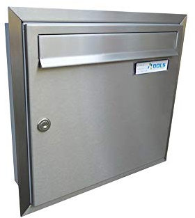 A-01 Edelstahl Unterputz Briefkasten mit Namensschild - LETTERBOX24.de