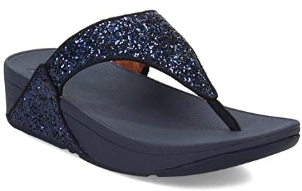 Fitflop Damen LULU Crystal Toe-Post Sandalen, Midnight Navy, 38 EU