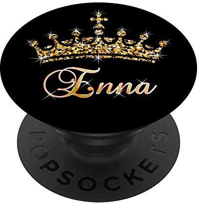 Enna Name mit Tiara Krone Königin Prinzessin - Enna PopSockets PopGrip: Ausziehbarer Sockel und Griff für Handys/Tablets mit Tauschbarem Top