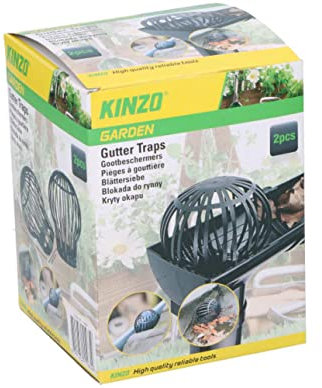 Gutter Pipe Leaf Downpipe Trap Guard Protection - Set of 2