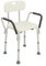TRUTZHOLM Badhocker Duschhocker Duschhilfe bis 150 kg Höhenverstellbar aus Alu und Kunststoff extra Querverstrebungen für mehr Stand Stabilität (rechteckig mit Arm- & Rückenlehne)