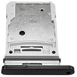 jbTec Dual SIM-Tray/SD-Card kompatibel mit Samsung Galaxy S20 FE - Kartenhalter Slot Schlitten Rahmen, Farbe:Schwarz