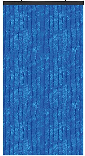 Bestlivings Flauschvorhang in Sondergröße - Türvorhang Breite: 120cm - Länge: 250cm, Blau