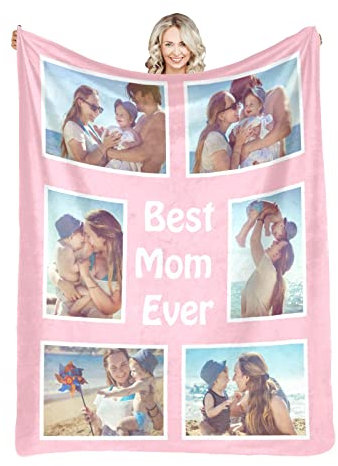 Personalisierbare Foto-Decke, personalisierbar, mit Bildtext, Überwurf für Vater, Mutter, Opa, Vatertag, Geburtstag