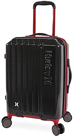 Hurley Swiper Hartschalen-Trolley, 53,3 cm, schwarz/red, 21 Carry On, Swiper Handgepäck, Hartschale, 53,3 cm